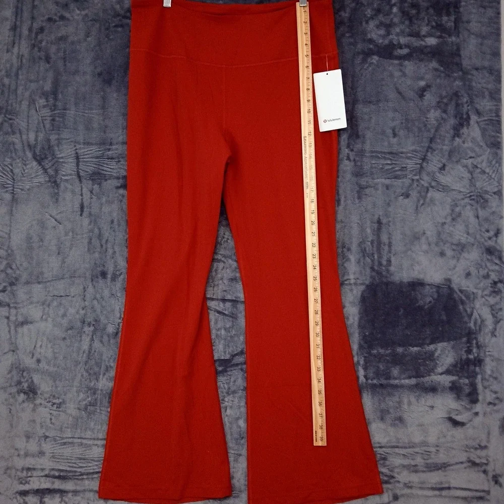 Lululemon‎ Pants Womens 18 Orange Groove Super High Rise Flare Nulu 32.5 Yoga